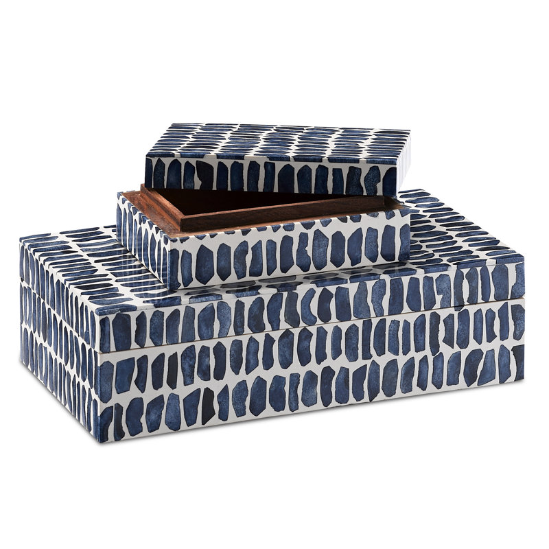 Boîte décorative indigo