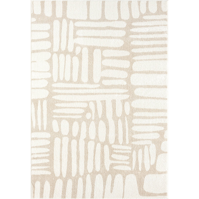 Tapis beige moderne Chanelle Abani Rugs Nuevo NUE200A, Rectangle 6 pi x 9 pi