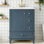 Meuble-lavabo de salle de bain avec lavabo, tiroirs et tablettes de rangement