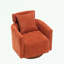 Fauteuil demi-tonneau pivotant en chenille-813798799