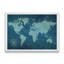 «Slate World Map II», reproduction d'impression sur toile-51145398-51145404