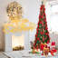 Sapin de Noël artificiel lumineux de 2,13 m (7 pieds), montage rapide, avec 200 guirlandes lumineuses pré-installées.