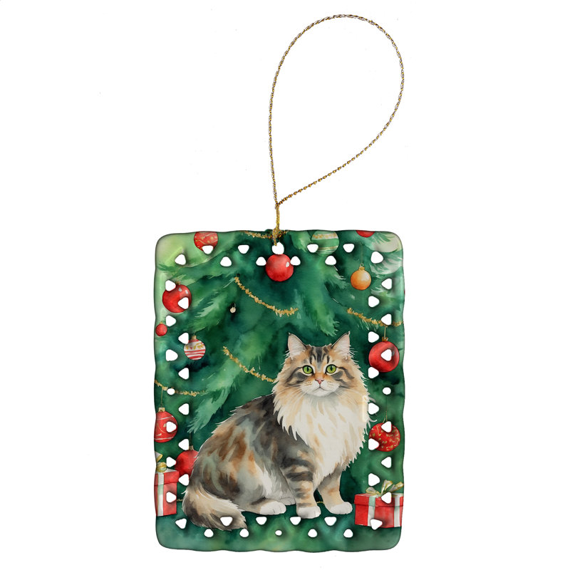 Ornement en porcelaine Cymric, Cymric Cat