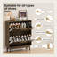 Rangement à chaussures 31,5 po en noyer, armoire autoportante Mid-Century, 2 tiroirs rabattables, convient à 16 paires de chaussures ordinaires pour le vestibule