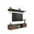 Modern Industrial TV Stand, 55.1 x 10.2 x 20.1 inches | 100% Melamine Coated Particle Board, Thickness: 0.7 inches | Sleek Black & Wood Finish, Perfect for Living Room & Entertainment Spaces, Durable & Stylish Design-114228252