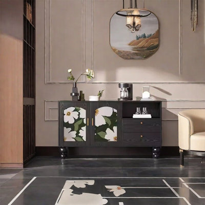 Buffet avec grand rangement et tiroirs
