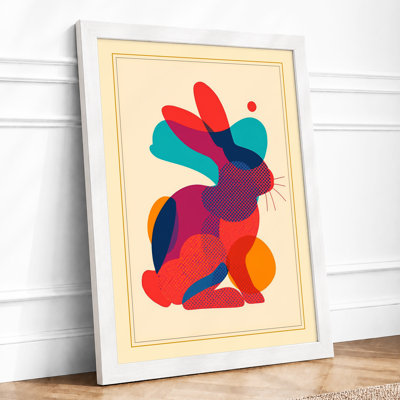 Rabbit Geometric - Framed Print