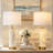 29” Shell-Inspired Table Lamp with USB Charging Ports, LED Bulbs and Nightlight-1429284128