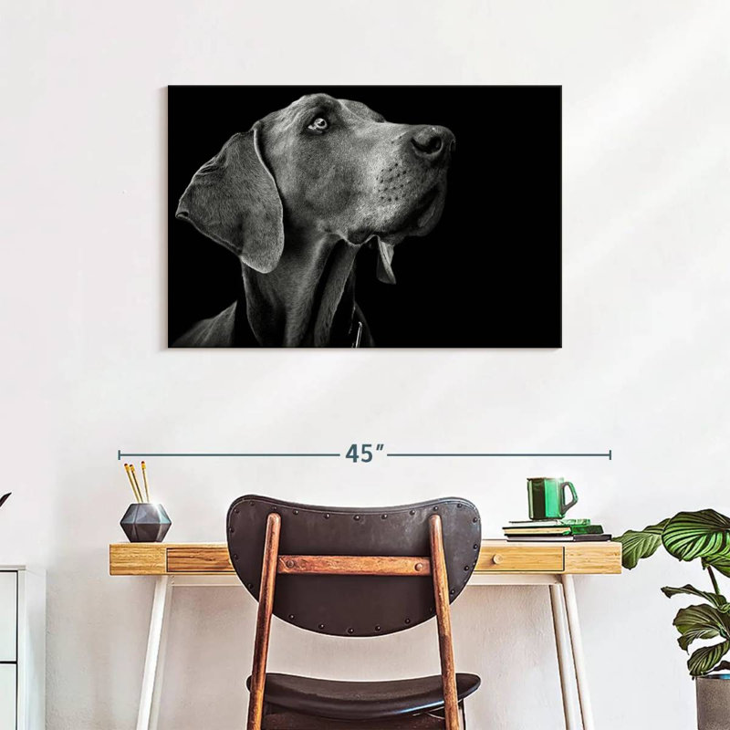 Brampt Monochrome Dog, 24" H x 36" W