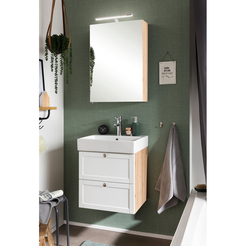 Louellen Surface with Mirror, Artisan oak