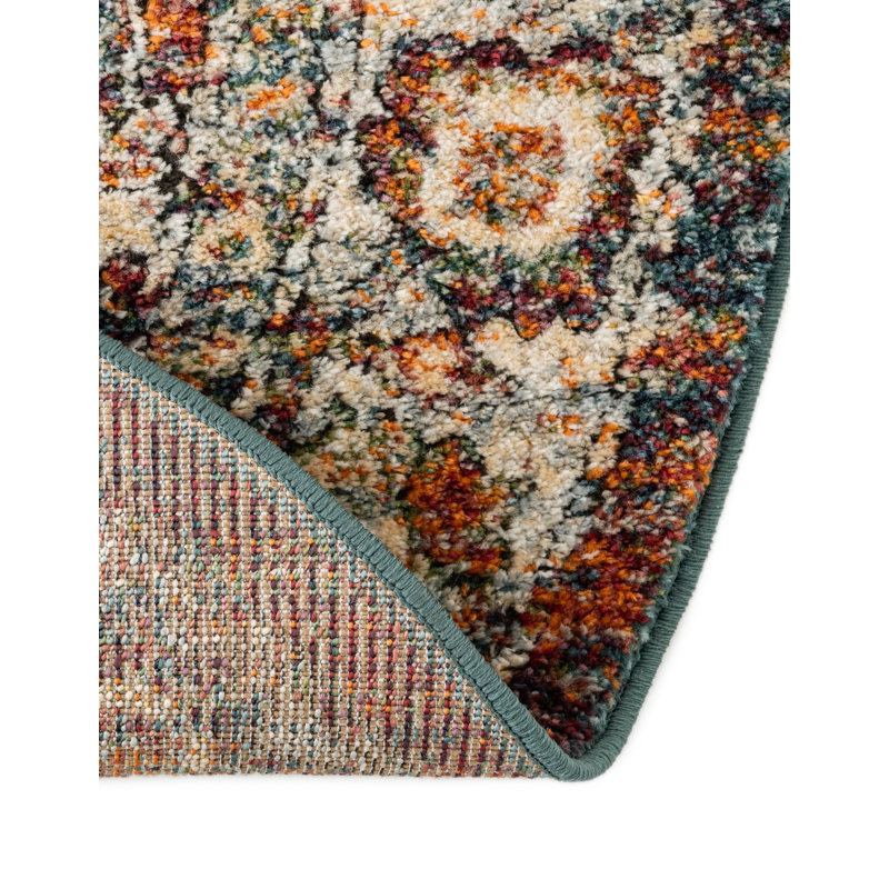 Tapis oriental orange Alresford, Rond 10pi
