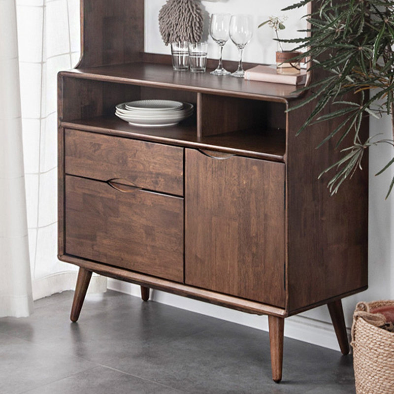 Petite armoire de rangement scandinave en bois massif pour salle à manger