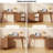 Solid Wood L - shaped Telescopic Office Desk with Storage Cabinet-1165199792