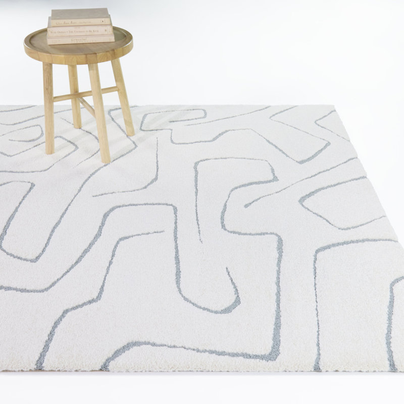 Tapis à motif abstrait Tanya, Sarcelle, 7 pi 10 po x 10 pi