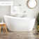 60" Sheba Acrylic Slipper Tub - White Drain Kit - Air Massage - Foam