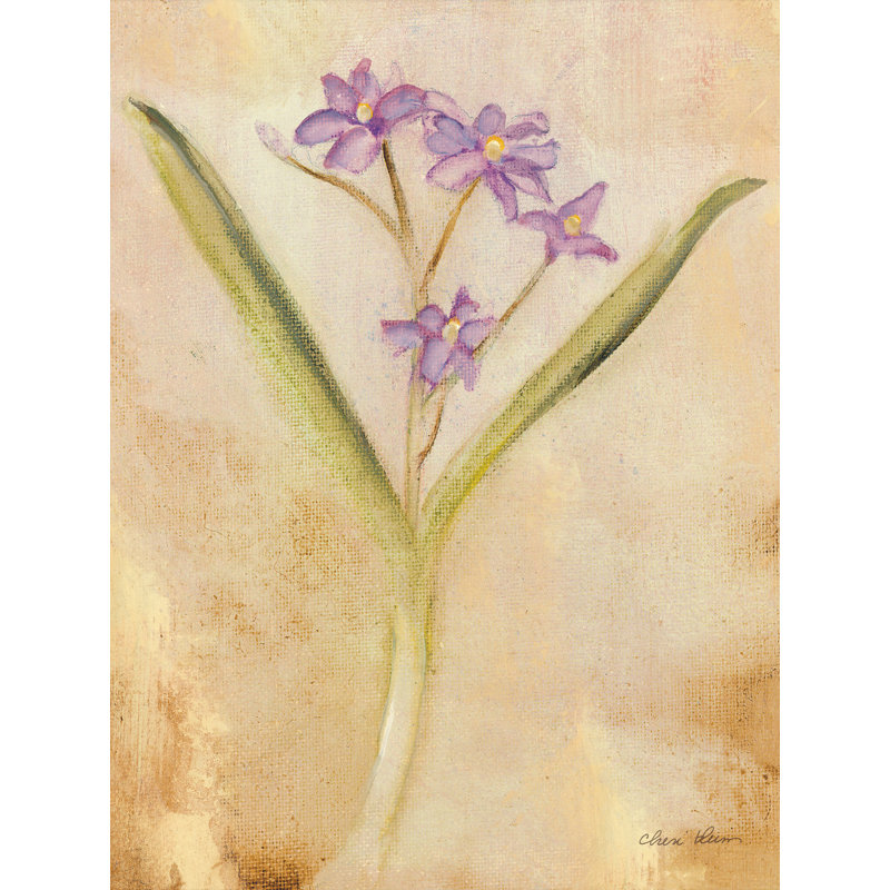 Scilla mauve sur toile par Cheri Blum, H 32 po x l 24 po