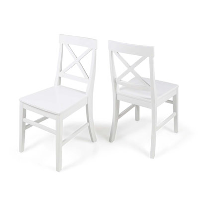 Ensemble de 2 chaises de salle à manger en bois d'acacia Roshan Farmhouse