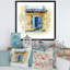Fenêtre bleue dans une maison rustique - Peinture sur toile-66806377-66806398