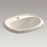 Portrait® 8 Degree Oval Drop-In Bathroom Sink with Overflow