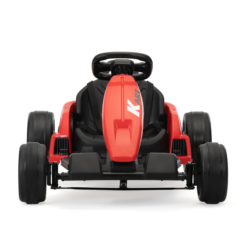 24V Red and Black Electric Go-Kart with MP3 and Power Display