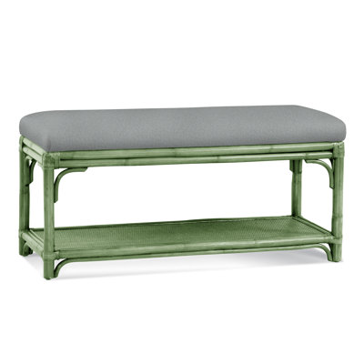 Summer Retreat Wicker Shelf Storage Bench