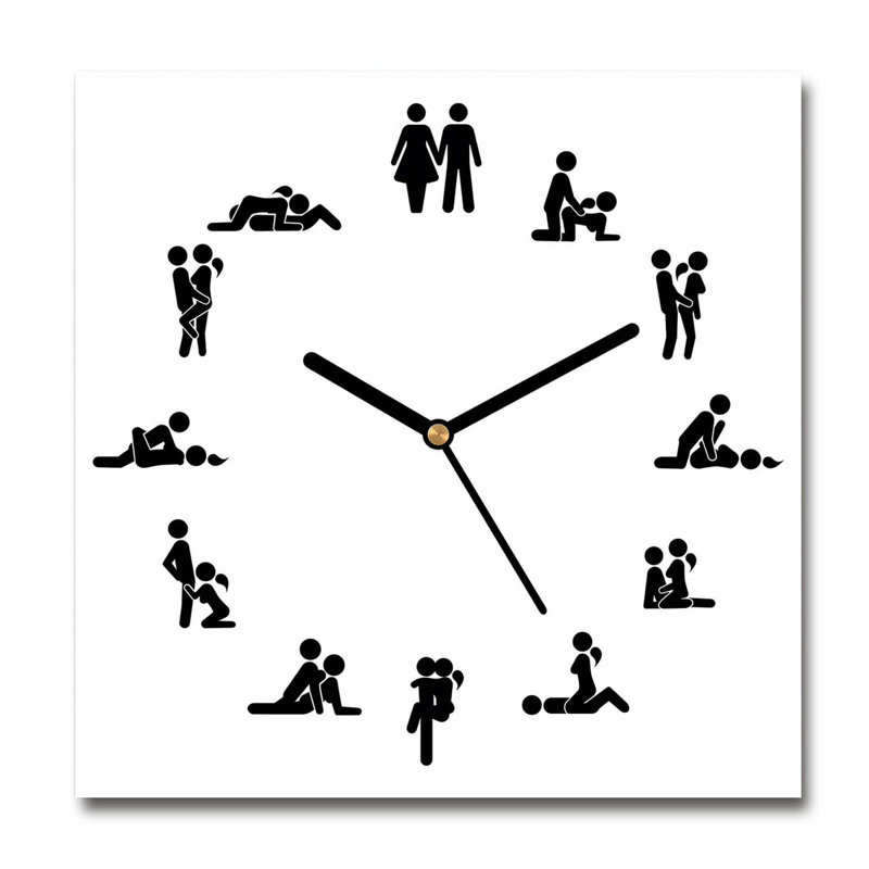 Glass Wall Clock, Black