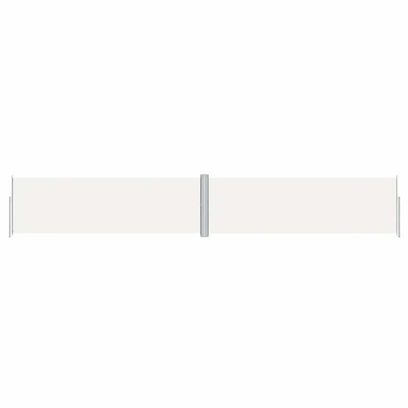 Dakota Fields 1200cm W Fabric Cover Motorised Retractable Side Awning, Cream, 160cm H x 1000 cm W