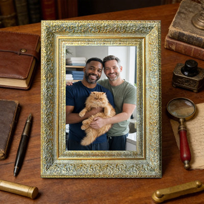 Cadre 3 pièces antique doré pour photos et cadeaux de 11 po x 14 po