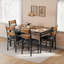 Ensemble de table de salle à manger GarveeHome pour 4, ensemble de table de cuisine rectangulaire de 5 pièces avec 4 chaises, ensemble de coin-repas compact avec cadre robuste pour la cuisine, la salle à manger, l’appartement, le brun rétro