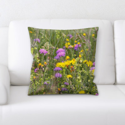 Coussin décoratif floral sauvage