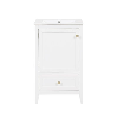Meuble-lavabo de 20 po avec lavabo et grand rangement
