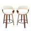 Tabourets pivotants Mid-Century rembourrés en similicuir Devlin-347477721-347477722