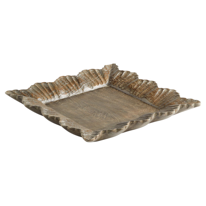Lorenza Solid Wood Tray, 2" H x 18" W x 18" D