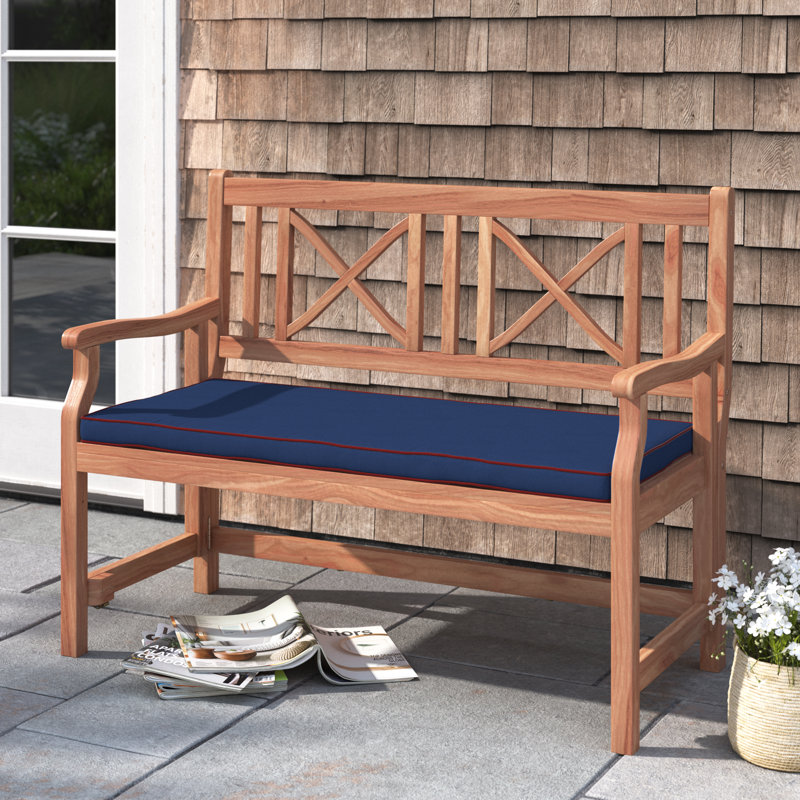 Sunbrella Outdoor 3'' Bench Cushion, 2" H x 37" W x 17" D, Canvas Navy Sunbrella® Canvas
