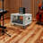 Audio Rack with Wheels, Rolling Studio Equipment Rack Cabinet-129222237-129222238