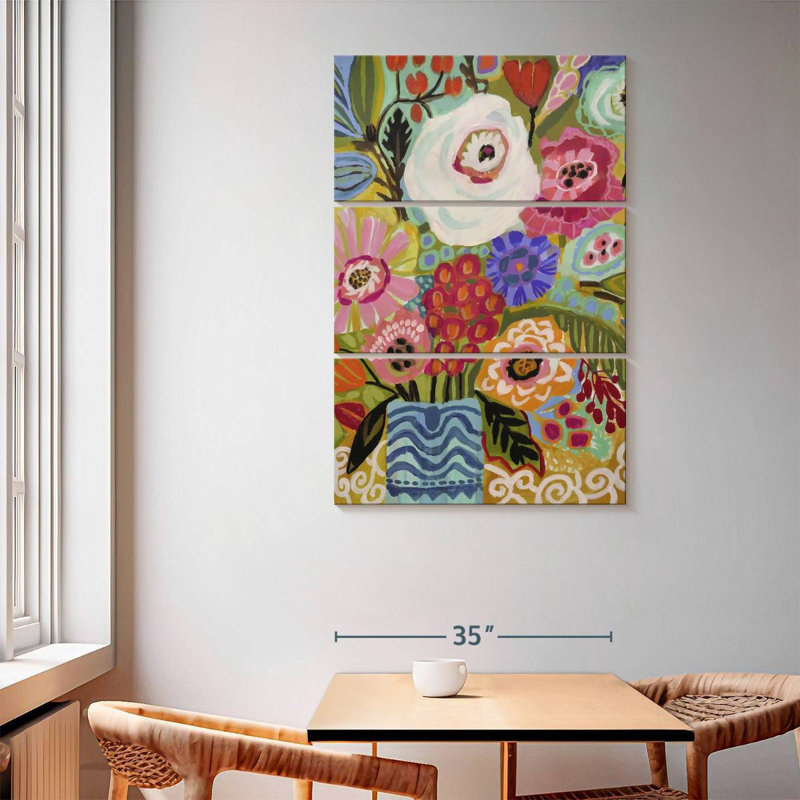 Harnek fleurs fraîches dans un vase II, H 65 po x l 42 po
