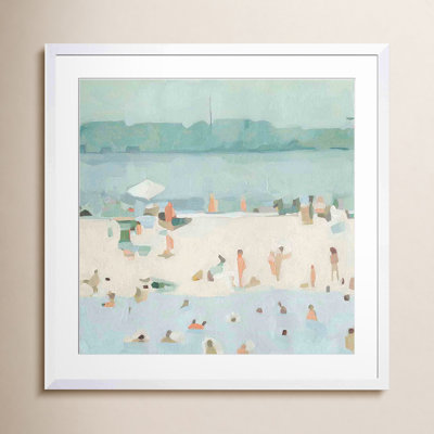 Sea Glass Sandbar I by Emma Scarvey - Picture Frame Painting