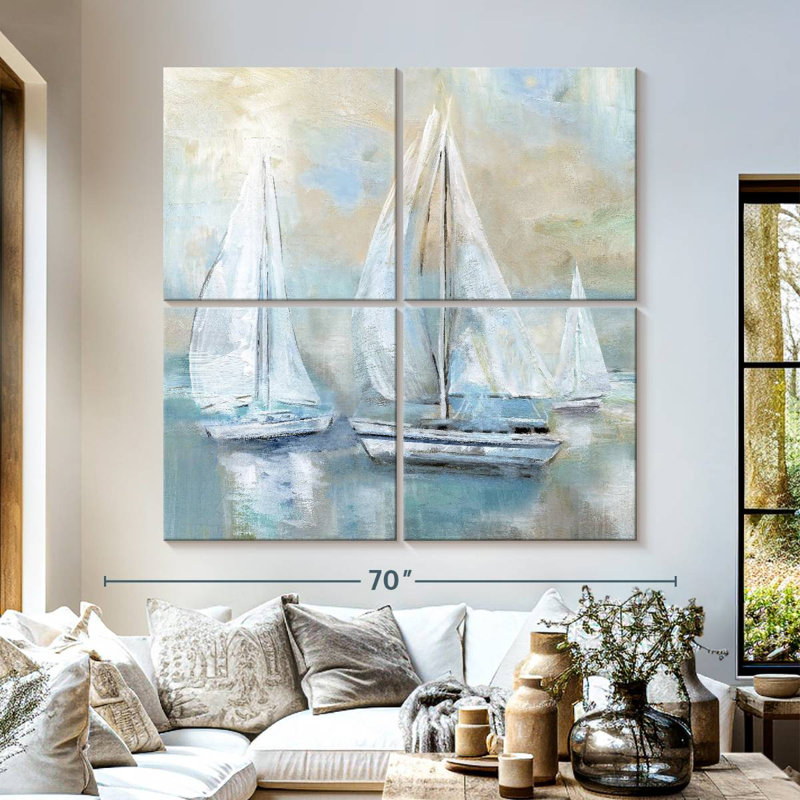 Voile au loin, 57" H x 57" W