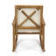 Chaise berçante d'extérieur en bois massif avec coussins Cherell-30689653