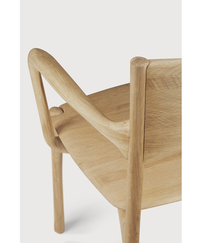 Pi Solid Wood Arm Chair, Natural