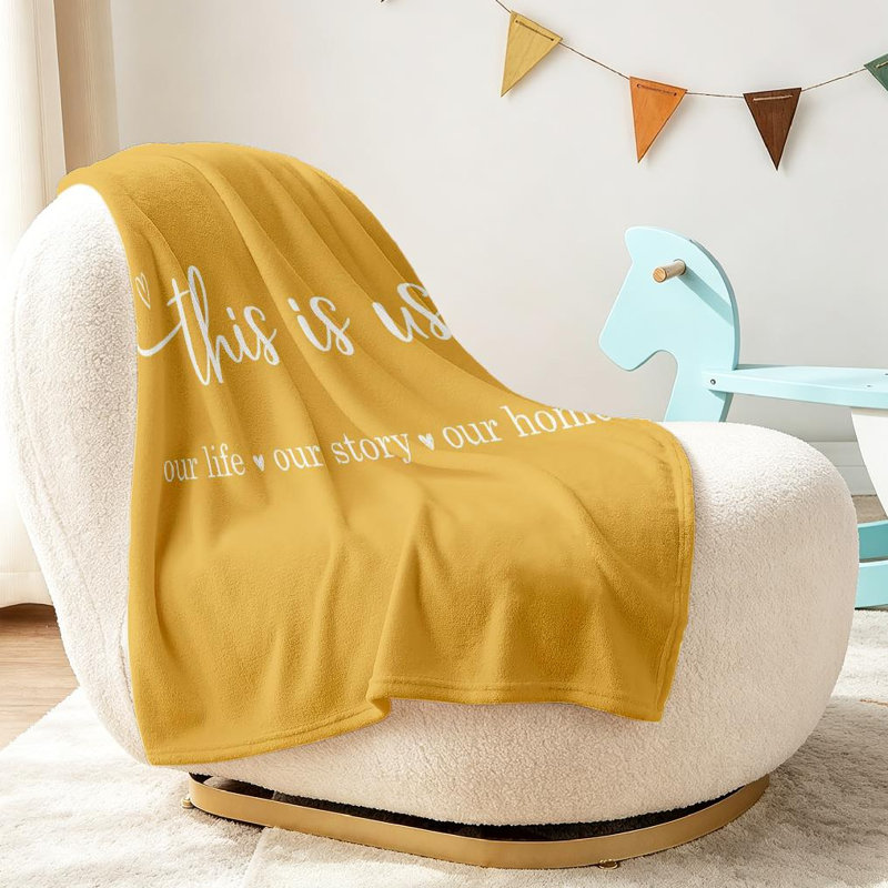 Jeté en molleton jaune ultra doux, Throw 30" x 40"