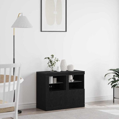 LED Sideboard with LED Strip Lights Engineered Wood Modern Storage Unit