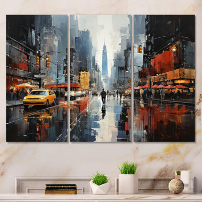 " Cityscape Collage VI " 3 - Pieces