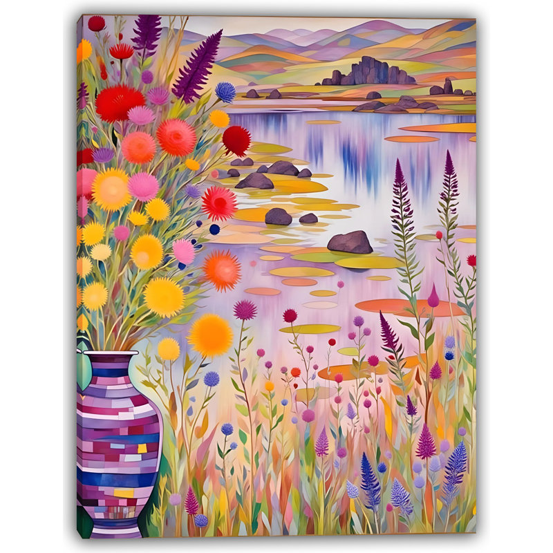 Art floral sur toile Serene, H 24 po x l 20 po