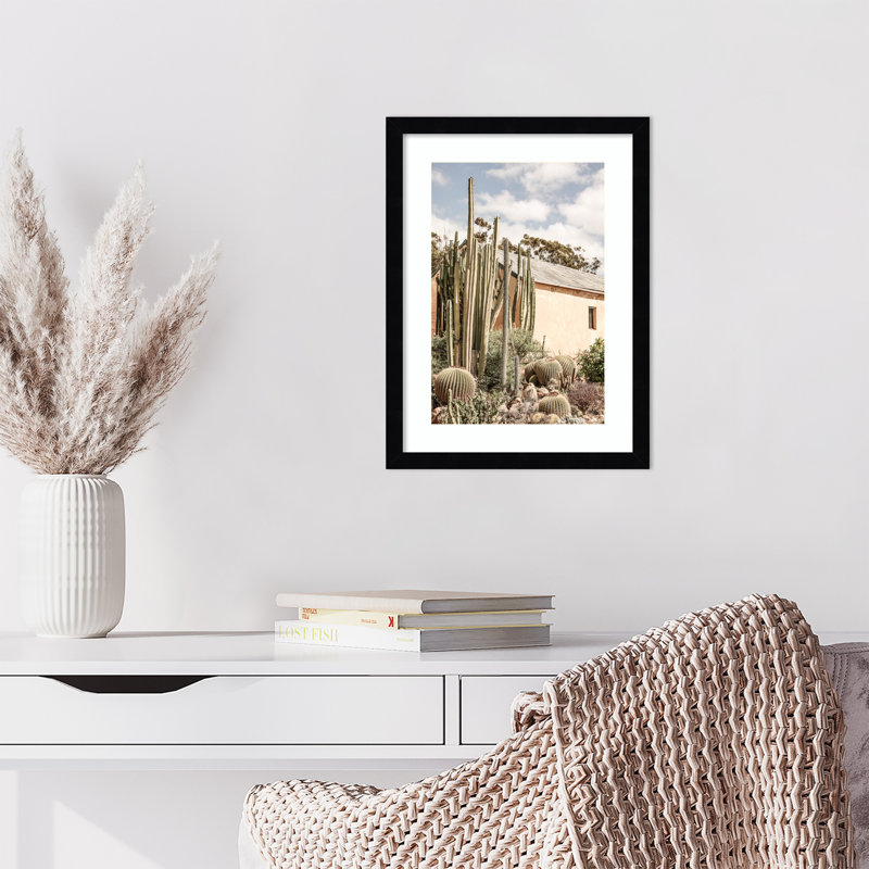 Daisey Karoo Garden 02 by Shot by Clint Wood Framed Wall Art Print, Black , 17" H x 13" W