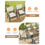 Ensemble de 4 chaises de patio empilables, en aluminium Never-Rust, chaises de salle à manger empilables d'extérieur-1078633855