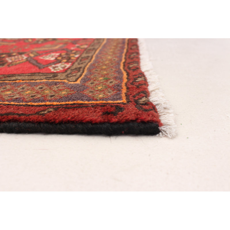 Tapis rouge rétro Eyan 3 pi 1 po x 5 pi 1 po