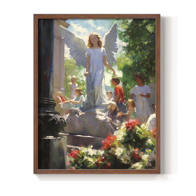 Religious Series CDLXII, reproduction encadrée - bois massif, H 30 po x l 24 po, Noyer