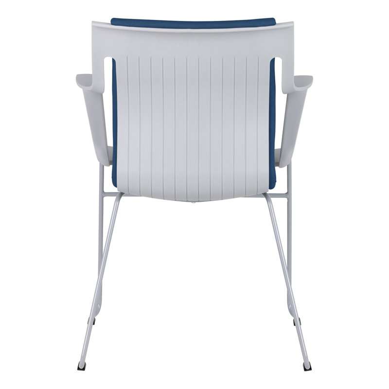 Chaise d'invité de bureau avec accoudoirs Cascade, Bleu saphir