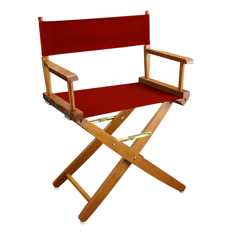 Chaise de réalisateur pliante Oktan, Naturel, Rouge